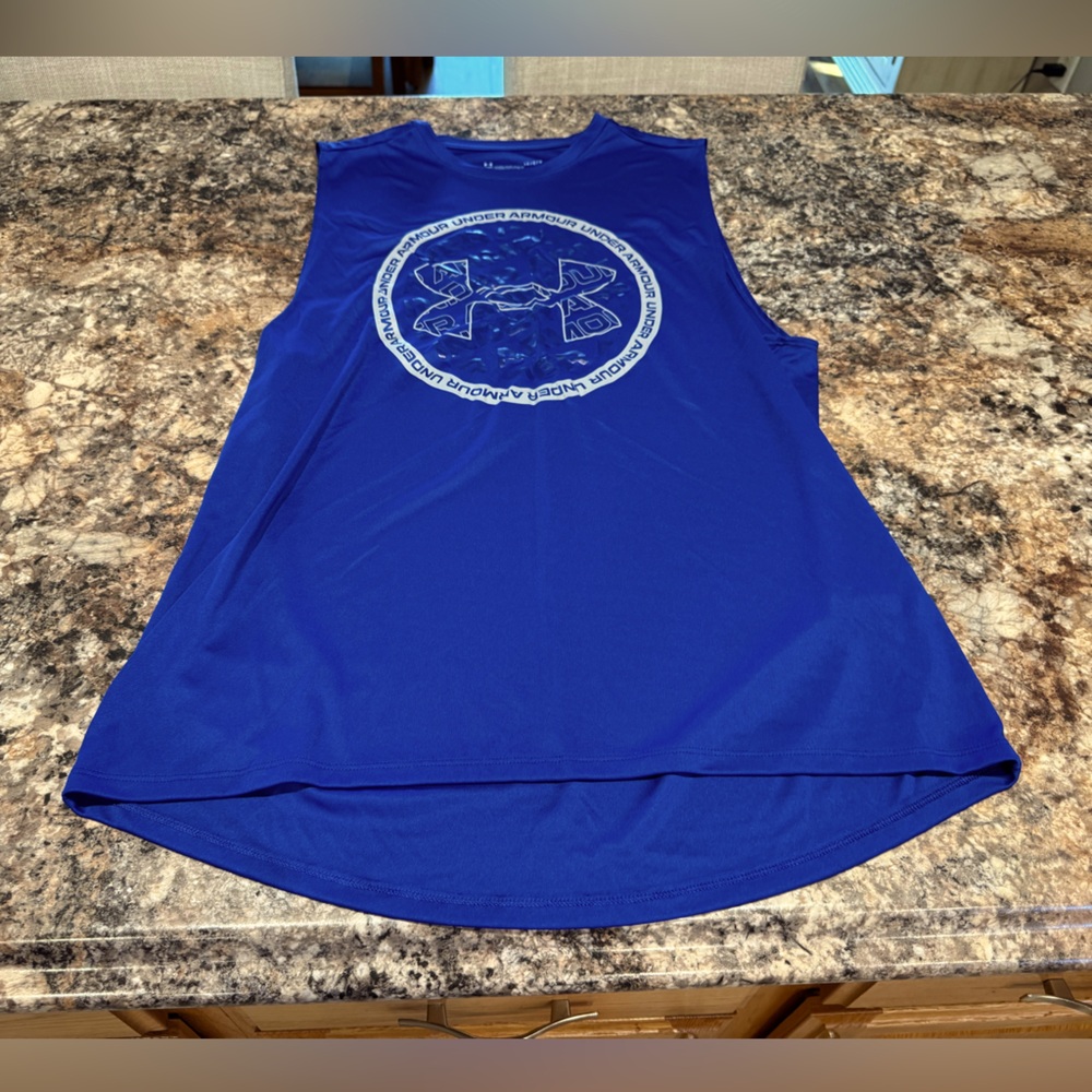 Men’s Under Armour Blue Muscle Tee Sleeveless Performance Top